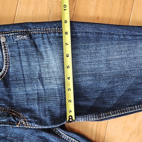 Silver Jeans AIKO Skinny in Dark Wash Blue Denim, Size 27 - Picture 15 of 16